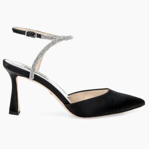 Badgley Mischka Kamilah 80MM Embellished Satin Pumps Size 11